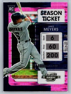 2022  Panini Chronicles RC Contenders Optic Pink Pulsar Jake Meyers #9 Astros
