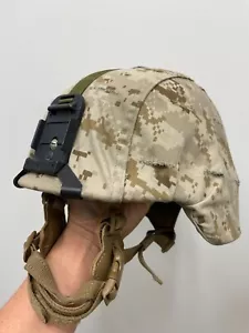 GENUINE USMC GENTEX LEVEL IIIA LIGHTWEIGHT MARINE CORPS COMBAT HELMET - MEDIUM. - Picture 1 of 7