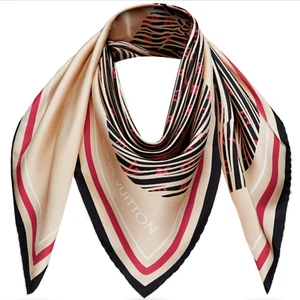 Louis Vuitton Square Silk Scarf Monogram Logo Alma Bag Beige Multicolor Wrap - Picture 1 of 16