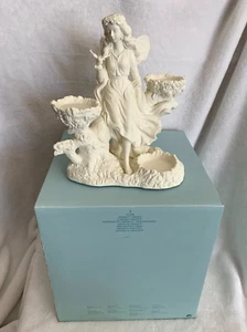 New Partylite P7298 Ariana's Garden Fairy & Bird 3 Tealight Holder Bisque ? ** - Picture 1 of 17