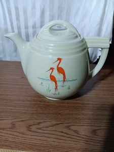 Flamingo Coffee Pot Drip-o-lator Hall Enterprise Aluminum Co. Vintage 30's 40's - Picture 1 of 4