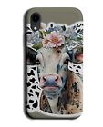 Cow Print Floral Sticker Picture Phone Case Cover Stickers Cows Flowers AH17