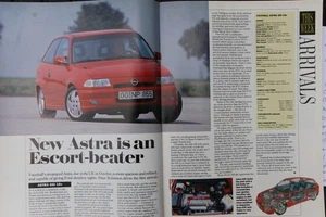 Original 1991 Autocar extracted mag announcement: VAUXHALL ASTRA GSi, Merit &TD - Imagen 1 de 2