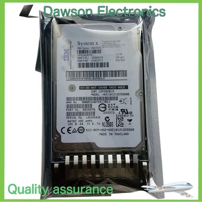IBM LENOVO / 00AD075 00AD076 00AD079 1.2TB 10K 6G SAS 2.5" X35 3650 M3 M4 X5 HDD - Image 1 of 4