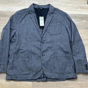 Goodfellow & Co Men’s 2-Button Kenwood Blazer Black Gray Size XXL 2XL Cotton New - Picture 1 of 13