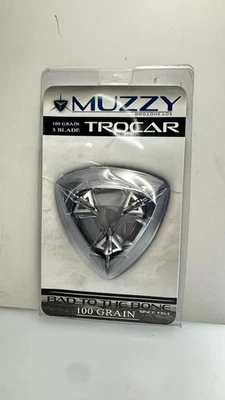 ⭐ NEW ⭐ 1 pack ⭐ Muzzy 3 BLADE Trocar 100 Grain Archery Hunting Fixed Broadhead⭐