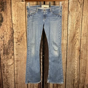 Hollister Bootcut Jeans Women’s Size 9R Low Rise Whiskered Denim Western Blue - Picture 1 of 10