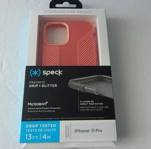Speck Products Presidio Grip + Glitter Case for iPhone 11 Pro Lilypink Glitter - Picture 1 of 4