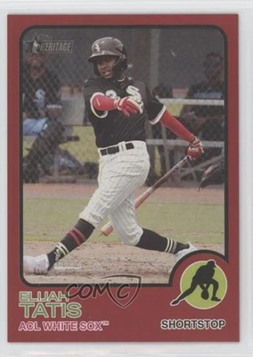 2022 Topps Heritage Minor League Edition Red Border 1/1 Elijah Tatis #165 4r7 - Image 1 of 3