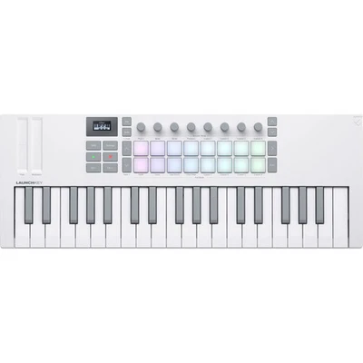 Novation Launchkey Mini 37 Mk4 Keyboard Controller - White - Image 1 of 4