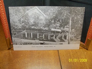 1920s River View Hotel Swing Veranda benches Pequea Creek PA Pennsylvania photoc - Picture 1 of 2