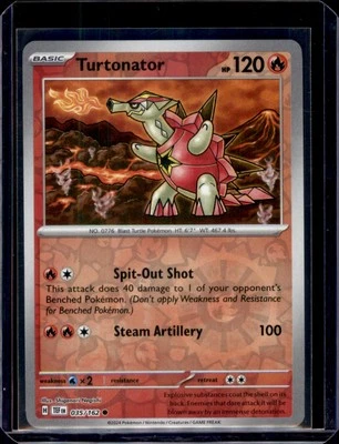 Turtonator SV05: Temporal Forces Pokémon 035/162 Reverse Holo NM+ - Image 1 of 2