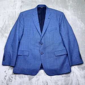 Jos. A. Bank Traveler Blue Wool Blazer Mens 46 Short Sport Coat Preppy Career - Picture 1 of 8