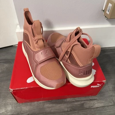 彪马 Ignite Phenom 缎面 EP Mid 运动鞋浮雕棕色 — 第 1/3 张图片