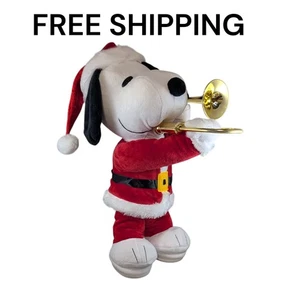 Gemmy Animated Christmas Snoopy spielt Posaune Peanuts Charlie Brown - Bild 1 von 7