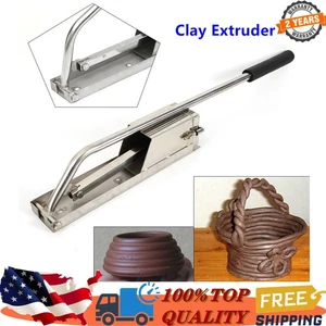 Clay Extruder Mud Clay Tool Machine Stainless Steel 4 Dies for Pottery Ceramics - Picture 1 of 14