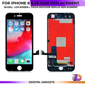 For iPhone 8 / SE 2020 Black LCD Replacement Screen Touch Digitizer Display Uk - Picture 1 of 2