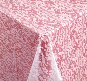 Creative Converting Lace Design Plastic Table Cover - Picture 1 of 2
