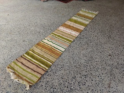 2x10 ft Vintage Rug Wool Runner Antique boho Anatolian Handmade Turkish Rug - Image 1 of 4