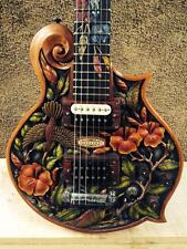Blueberry SPECIAL ORDER Handmade Electric Guitar Floral - 90 Day Delivery 