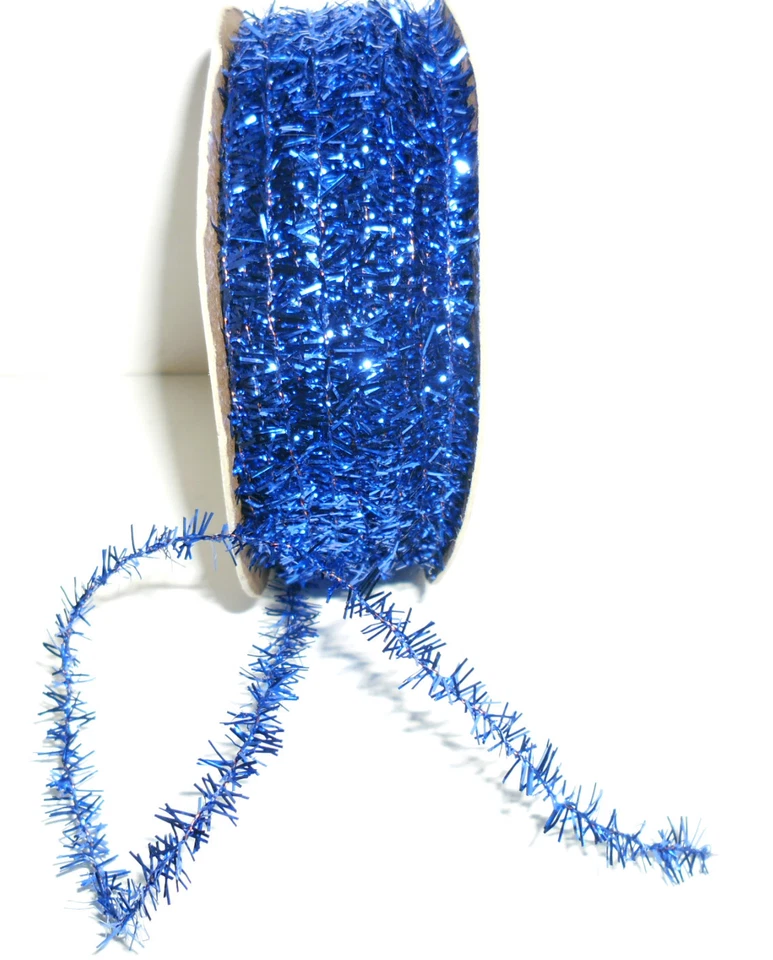 TOP QUALITY METALLIC TINSEL WIRE RIBBON 7MM, VARIOUS COLOURS, 5 METRES - Image 1 of 1