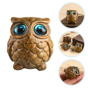 Owl Sculpture Ornaments Office Owls Statue Bird Figurines Home Decor - Picture 1 of 12