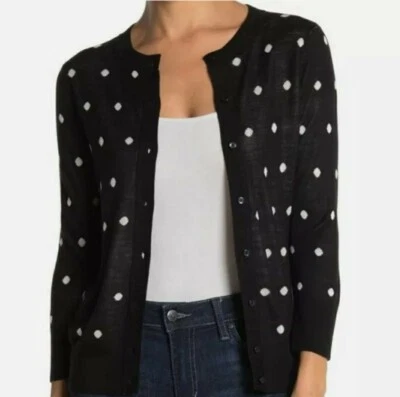 Halogen Polkadot Button Down Cardigan - Image 1 of 4