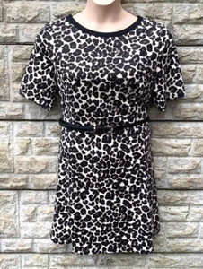 New Tag £28 Ladies Red Herring, Debenham Animal Print Belted Smart Dress UK 18 - Picture 1 of 12
