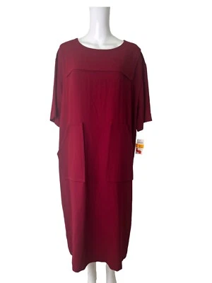 JOAGA MaxiDress Size XL 18 Burgundy Deep Red Pockets Womens NEW EU46 RRP £39 - Image 1 of 4