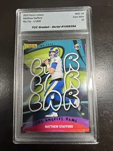2022 Panini Instant My City Matthew Stafford 1/1860 TCC Graded Gem Mint 10 - Picture 1 of 2