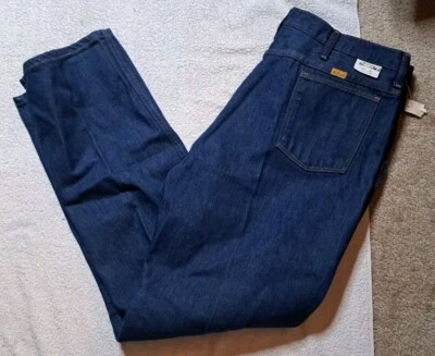 Vintage Rustler Jeans Mens 39x33 Blue Indigo Dark Denim USA Made Straight Talon - Image 1 of 4