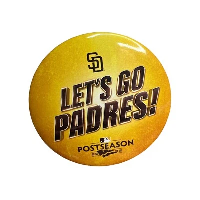 Let’s Go Padres! 2022 MLB Postseason San Diego 3” Button Pin Baseball NLDS NLCS - Image 1 of 4