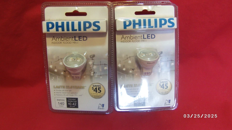 Philips Ambient LED Indoor Flood Low Volt 12V 20W/3.5W MR11 GU4 Lamp Light-Combo - Image 1 of 3
