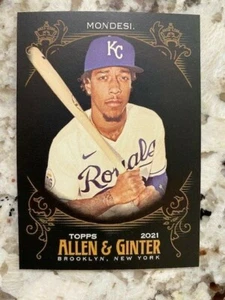 Topps Allen Ginter X 2021 tarjeta base de béisbol realeza Adalberto Mundesi #251 - Imagen 1 de 1