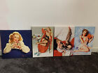 4 X Canvas Style Pin Up Girls Wall Pictures Collection Only Erith