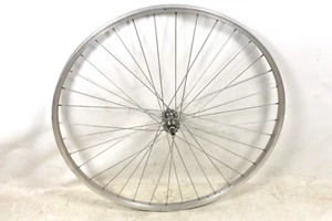 700c Front Bike / Bicycle Wheel Silver 3/8" Axle Single Wall Rim 622 - 17 - Picture 1 of 3
