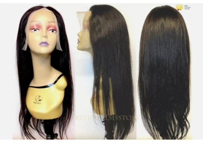13X4 Straight 100% Brazilian Human Hair Lace Front Wig 150% Density Length 22" - Image 1 of 4