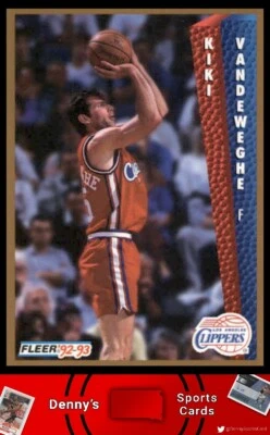 1992 Fleer #359 Kiki Vandeweghe Los Angeles Clippers Basketball Card - Image 1 of 2