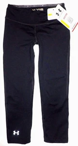 NWT Under Armour Girls Fitted Black Leggings Heatgear Little Kids Youth XS (YXS) - Picture 1 of 4