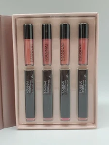 LIP SERVICE Manna Kadar 8-Pack Lip Gloss & Lipstick Stains Long Lasting Nudes - Picture 1 of 3