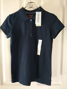 Cat & Jack Navy Blue School Uniform Shirt Polo Top S(6/6X) M(7/8) L(10/12) - Picture 1 of 7