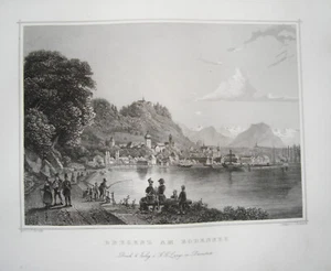 Bregenz Bodensee Gesamtansicht Österreich wunderschöner echter Stahlstich 1842 - Picture 1 of 1