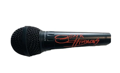 KISS Signed Mic Gene Simmons Autographed Microphone (Ace Criss Stanley) Proof Cover