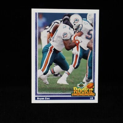 1991  Bryan Cox  RC  Miami Dolphins Upper Deck #607 - Image 1 of 2