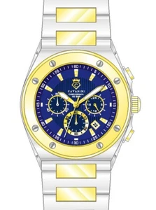 Cavadini Herrenuhr massiv Edelstahl bi-color Chronograph CV-236 Hingucker - Bild 1 von 3