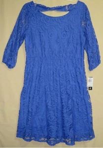 Vestido de encaje azul real para mujer, talla 2x, por Ing, NUEVO con etiquetas - Imagen 1 de 6