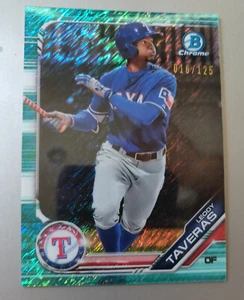 Leody Taveras 2019 Bowman Chrome Green Shimmer Refractor016/125 - Picture 1 of 6