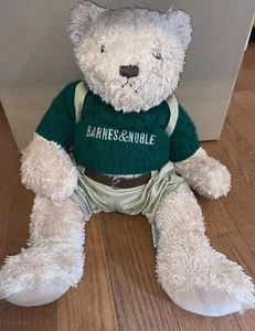 Vtg Barnes & Noble Barnsie 20" Plush Bear with Backpack Soft Stuffed Animal 2003 - Picture 1 of 4