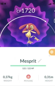 Glänzendes Mesprit Pokemon Trade Go Pokémon Sternenstaubgeschenke regional Beschreibung lesen - Bild 1 von 1