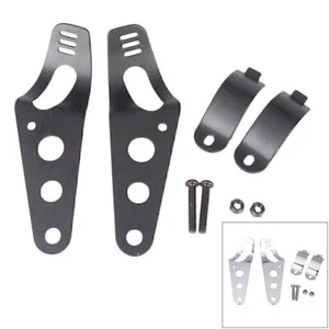 Scheinwerferhalter Scheinwerferhalter Gabel Kit für Suzuki Harley schwarz - Bild 1 von 9